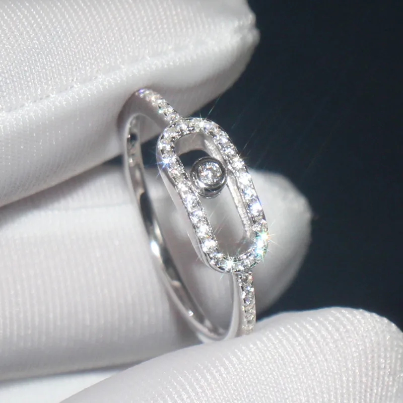 Hot sale Never Fade Super shiny Rings Women High Quality Zircon Ring lucky beads Wedding Band Bridal Jewelry Accessories