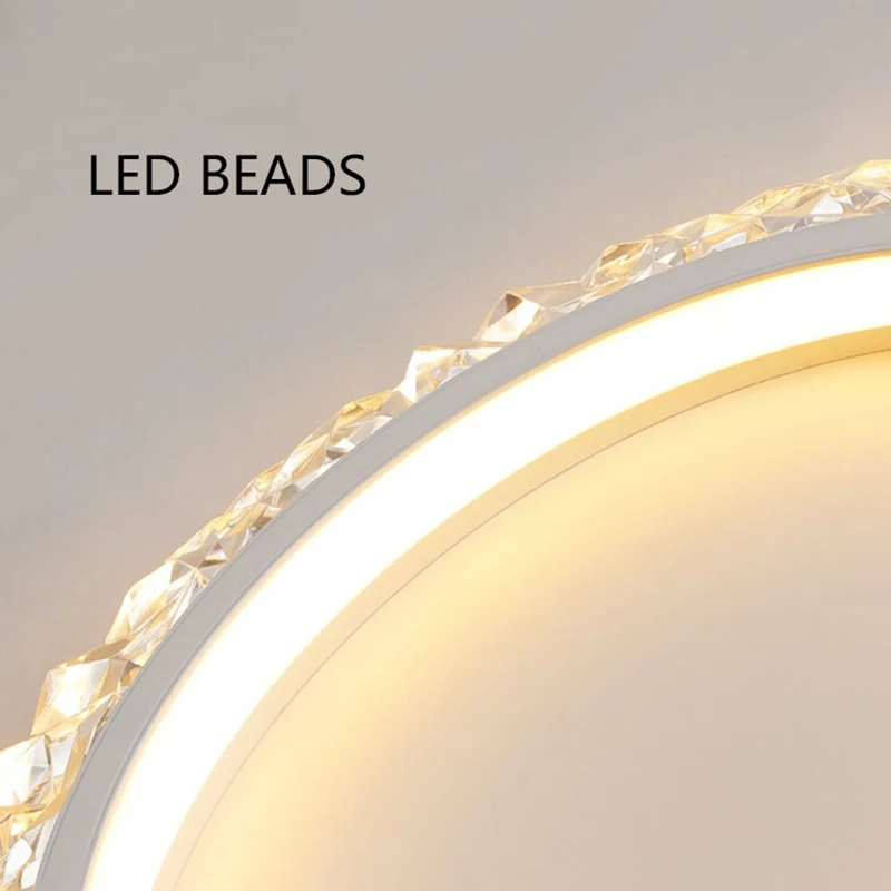 Imagem -05 - Acrílico Moderno Rodada Led Lâmpada do Teto Atmosfera Minimalista Home Fashion Lustres de Ouro Nordic Quarto Criativo Luminária