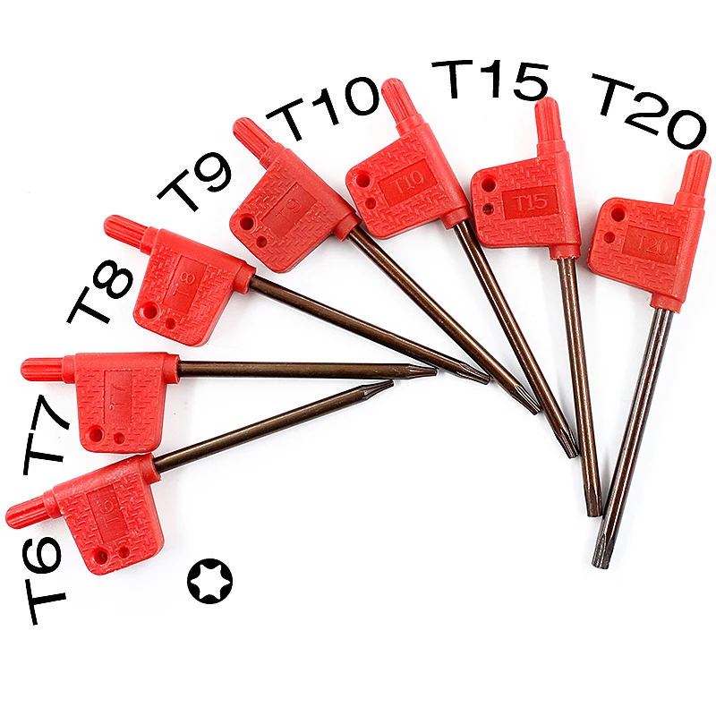 S2 Red Flag Plate Spanner Plum Blossom Star Hex Key Knife Wrench Flag Design Small Professional Tool Novel Dropshipping O26