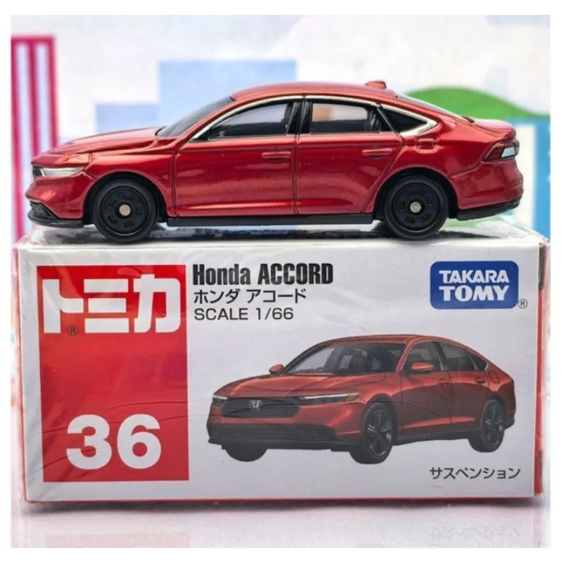 

TAKARA TOMY Red White Box Honda Accord No. 36 Alloy Simulation Car Model Collection Ornament Boys Toy Gift