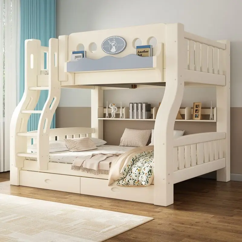 Solid wood bold upper and lower beds Half-height beds Children's mother and child beds