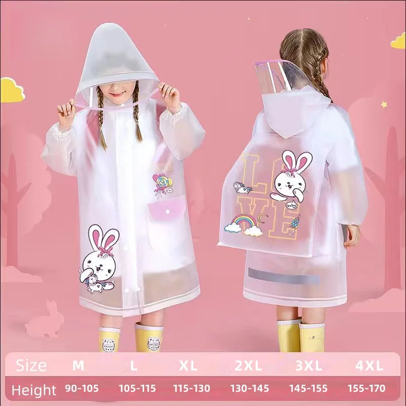 

Детский дождевик для детского сада и начальной школы, мультяшный плащ-дождевик с карманом для школьного рюкзака, для мальчиков и девочек