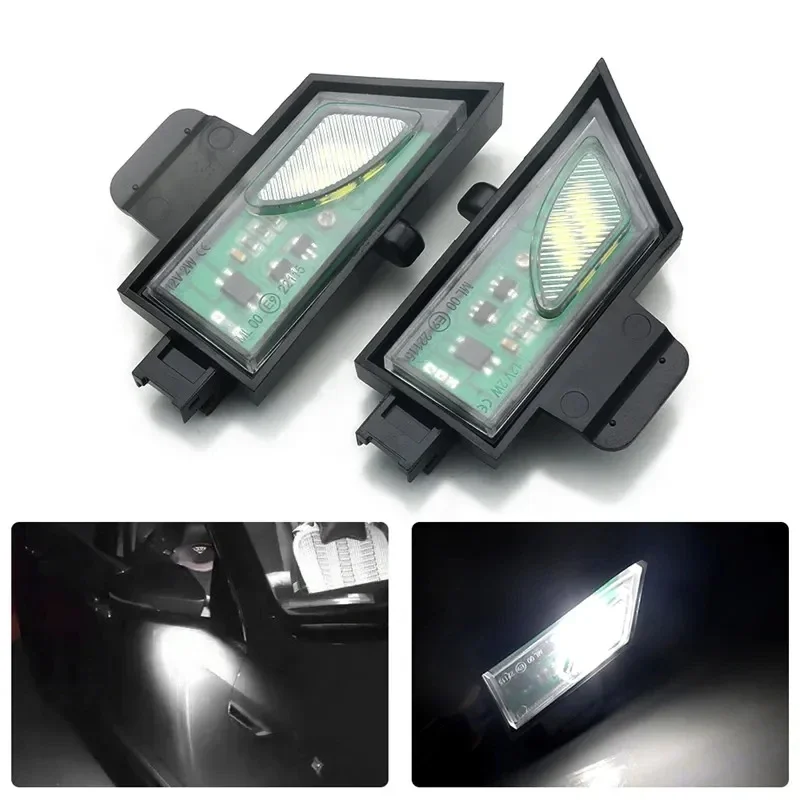 

2Pcs White LED Under Side Mirror Puddle Lights For VW Golf VII MK7 2012 2013 2014 2015 2016 2017 2018 2019 Auto Accessories