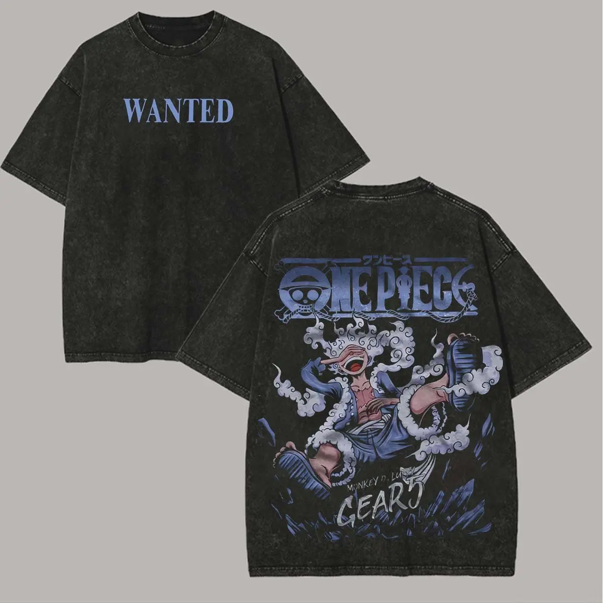 Anime One Piece Vintage Washed T Shirt Men Women Graphic Print Cotton Streetwear Short Sleeve Tee Casual Tops Summer 2026 Y2k view 5