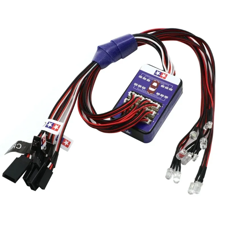 Rc 자동차 시뮬레이션 플래시 라이트 12 LED 조명 키트 1/10 스케일 모델 용 스티어링 브레이크 Yokomo Tamiya TRX HSP HPI Axial Rc4wd 썸네일 6
