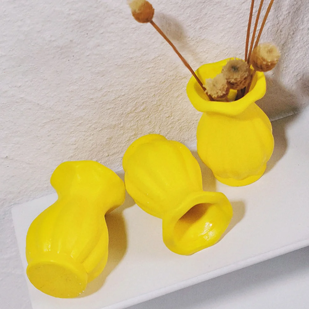 Mini House Ceramic Vase Decoration Miniature Flowerpot Desktop Ornament Charming Home Decor Photography Prop House Vase