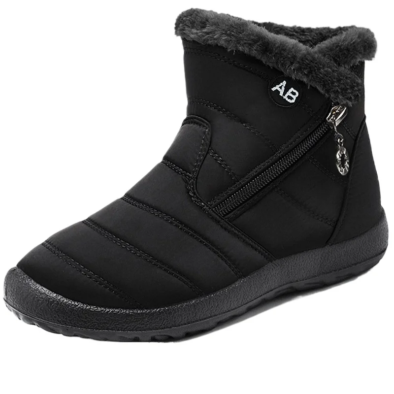 أحذية نسائية أحذية قطنية أحذية قطنية طويلة مع صوف سميك دافئ وعالي الجودة أحذية نسائية أحذية شتوية للثلج #5