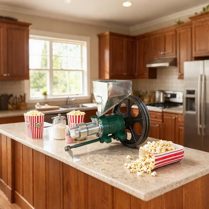 

14 использований экструдер для закусок, кукуруза, рис, пищевая машина для производства закусок, экструдерная машина для слоения делового использования, коммерческая машина для попкорна, 25 кг/ч