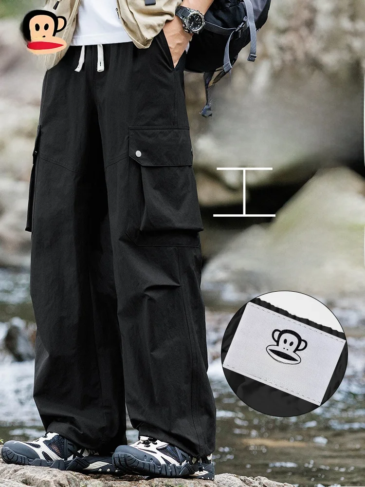 

Мужские брюки Paul Frank для активного отдыха, весенняя новинка, дышащие, модные, повседневные, свободного кроя, с большими карманами