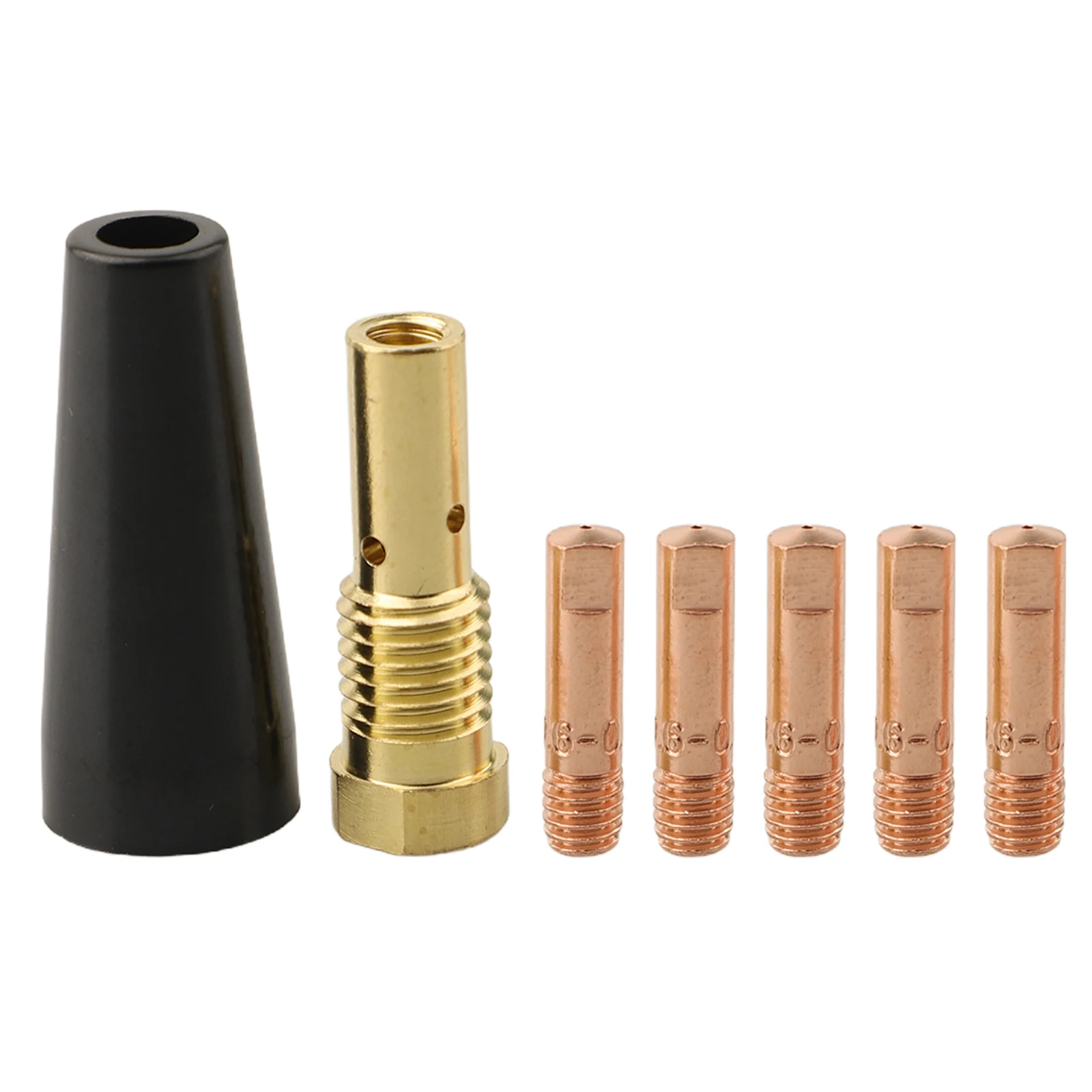 7PCS Conductive Nozzle Tip Set for MIG120 For Electric Flux Core Welder Compatible with 56355 56359 MB14AK Models