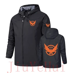 Tom Clancy's The Division SHD The Strategic Homeland Mens Zipper Windproof Jacket Fashion Waterproof Jacket Mens Clothing Hoodie