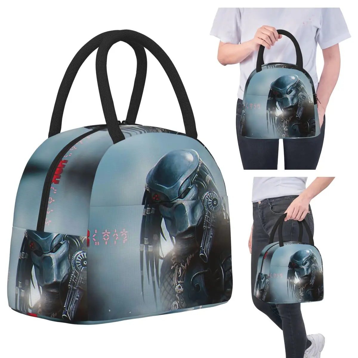

Predator Wallpaper Insulated Lunch Bag for Women Office Cooler Thermal Food Box Tote Portable Lunch Boxes Container