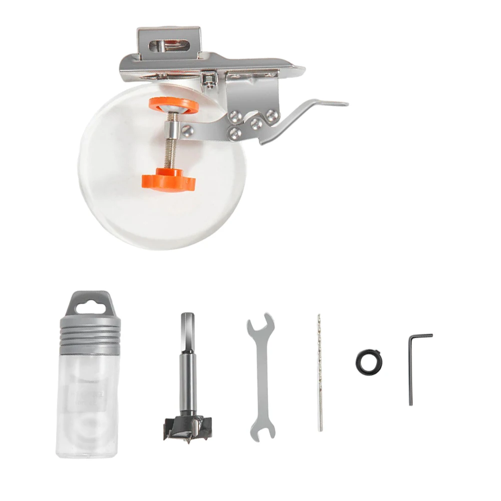 Gabarit d'alésage de charnière avec fixation, ouvre-trou en plastique en aluminium, modèle d'armoires de porte, travail de calcul, propositions de trous, localisateur de guide
