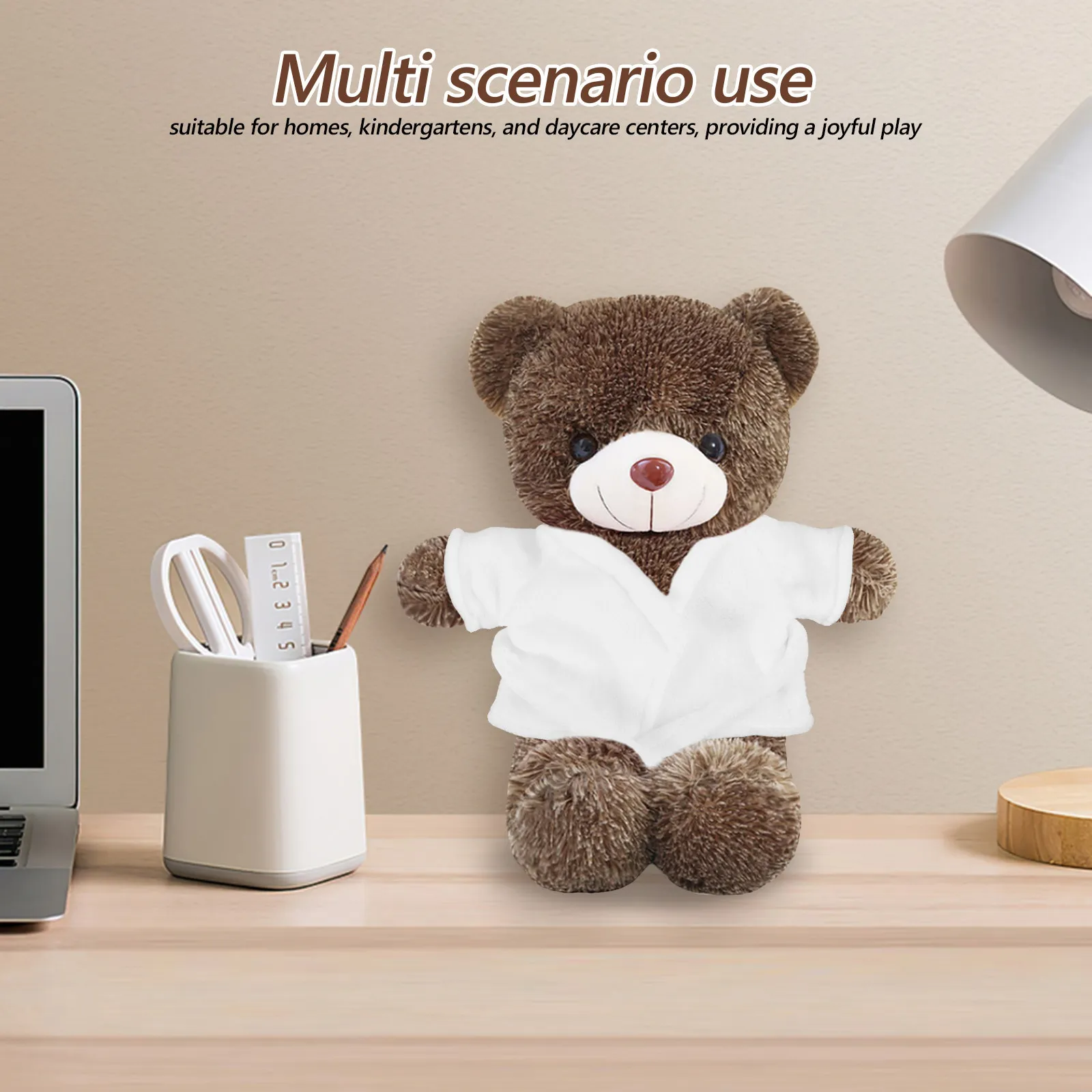 

Комплект: белый мягкий халат для плюшевых игрушек, одежда для кукол-медведей, зимний наряд для игр в переодевание, мини-костюм для плюшевого медведя