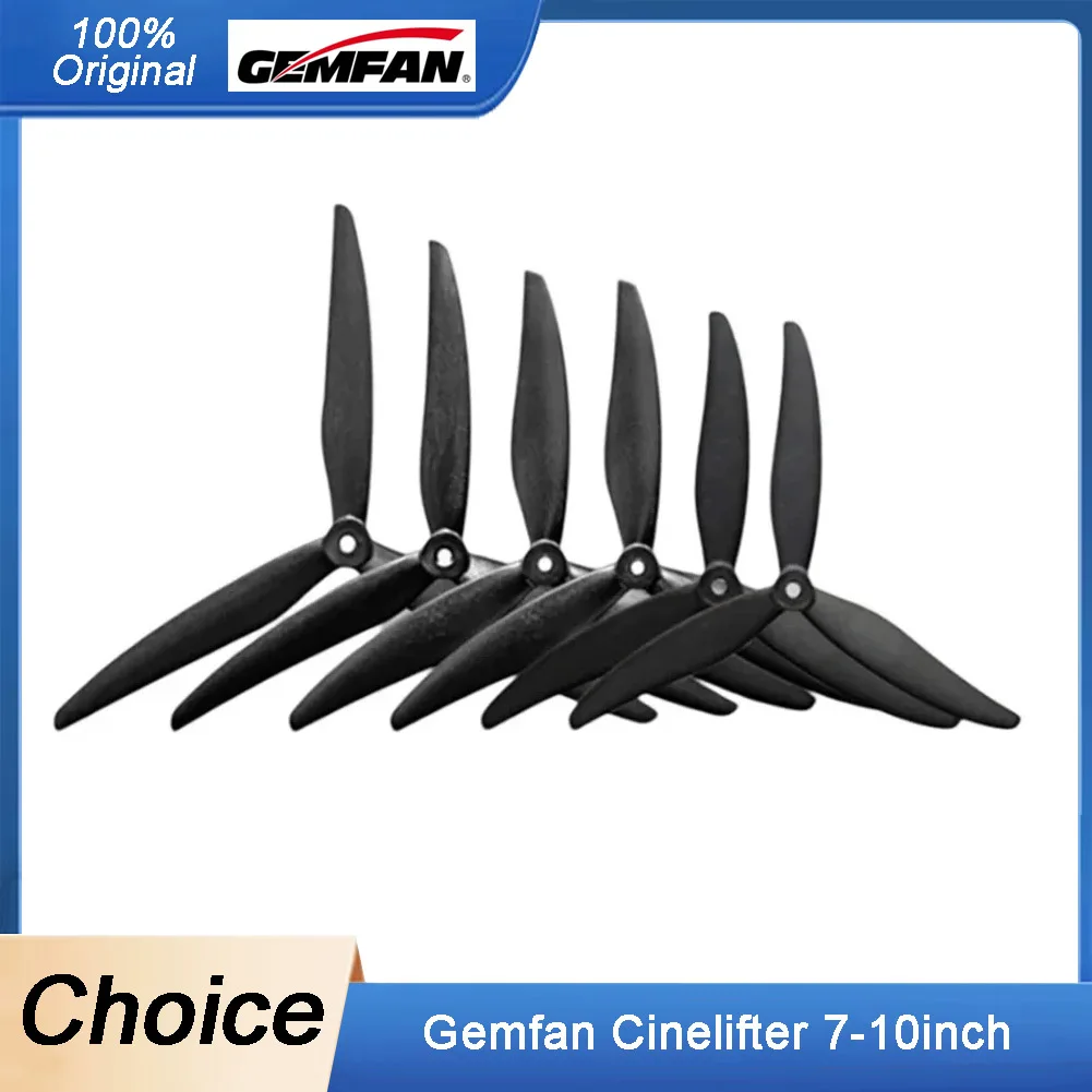 

3-лопастные пропеллеры GEMFAN Cinelifter — 7-10 дюймов (7037/7535/8040-1070) для дронов Cinelifter FPV