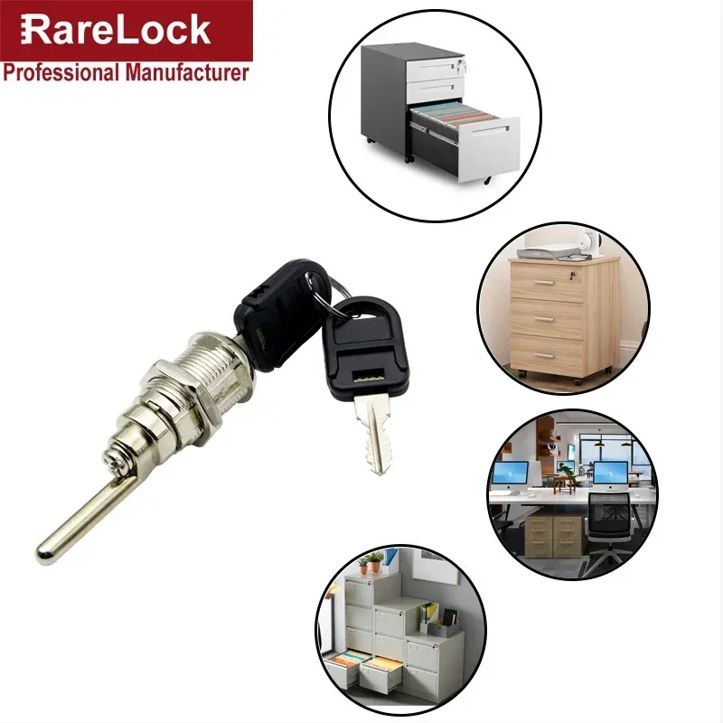 Cerradura para cajón de gabinete con 2 llaves con llave diferente para puerta, buzón, caja de herramientas, herrajes para muebles DIY, Rarelock MMS352 G1