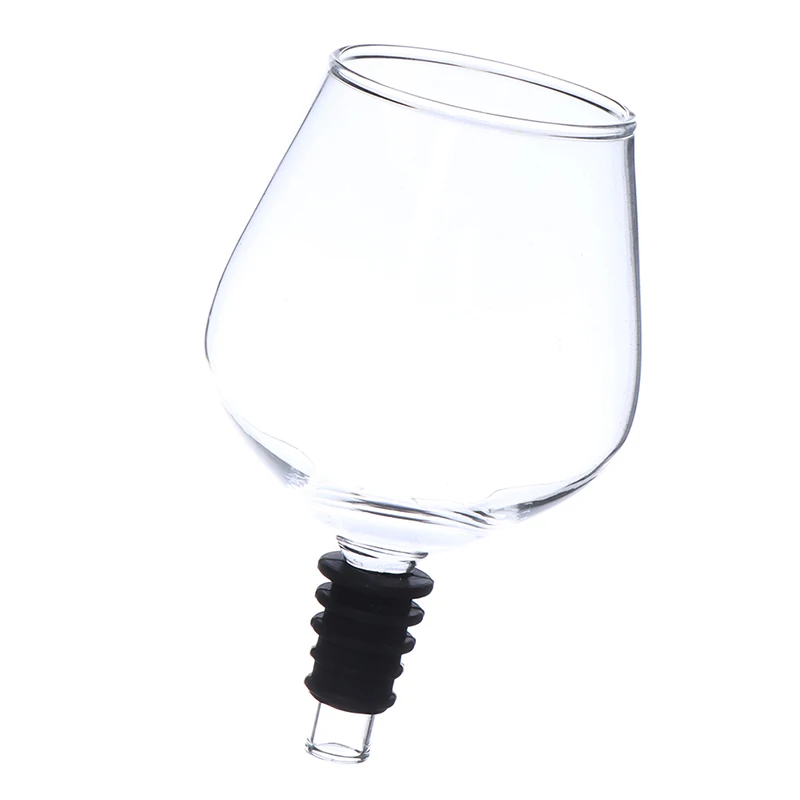 Into Your Wine Bottle The Red Wine Glass To Wine Glass Topper Glass That Insert Red Wine Champagne Glass Cup with Silicone Seal