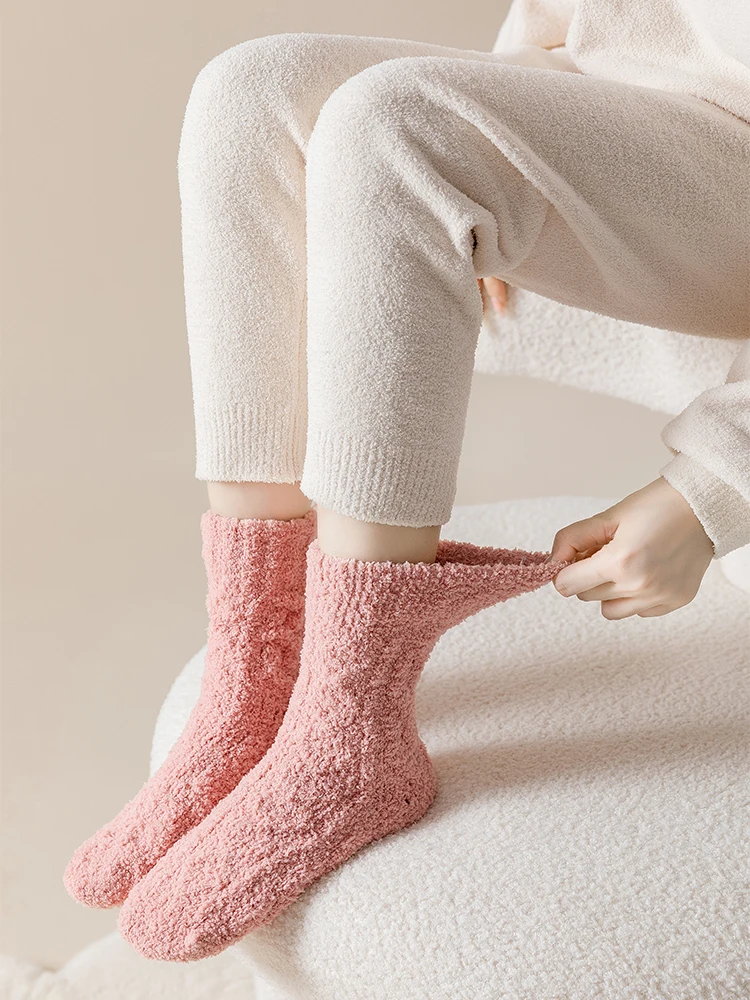 Damen Fuzzy Socken Slipper Winter flauschige bequeme gemütliche Socken Kabine warme Home Socken