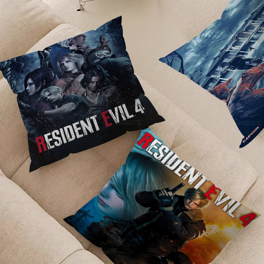 

Game R-Resident Leon Kennedy Evil Personalized Picture Text Home Decorative Pillows Household Gifts 45x45cm