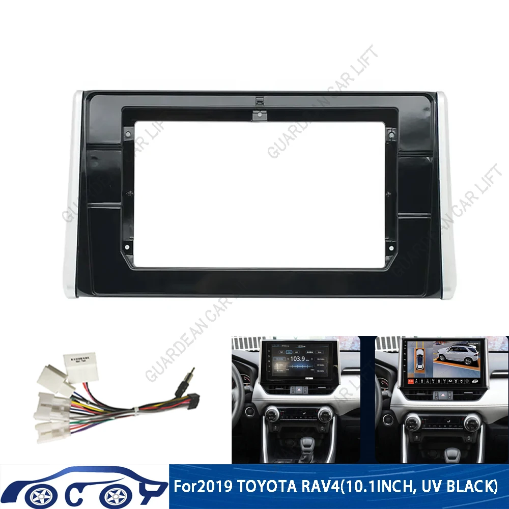 

For 2019 TOYOTA RAV4 (10.1INCH, UV BLACK) Car Radio Fascias Android GPS MP5 Stereo Player 2 Din Head Unit Panel Dash Frame Insta