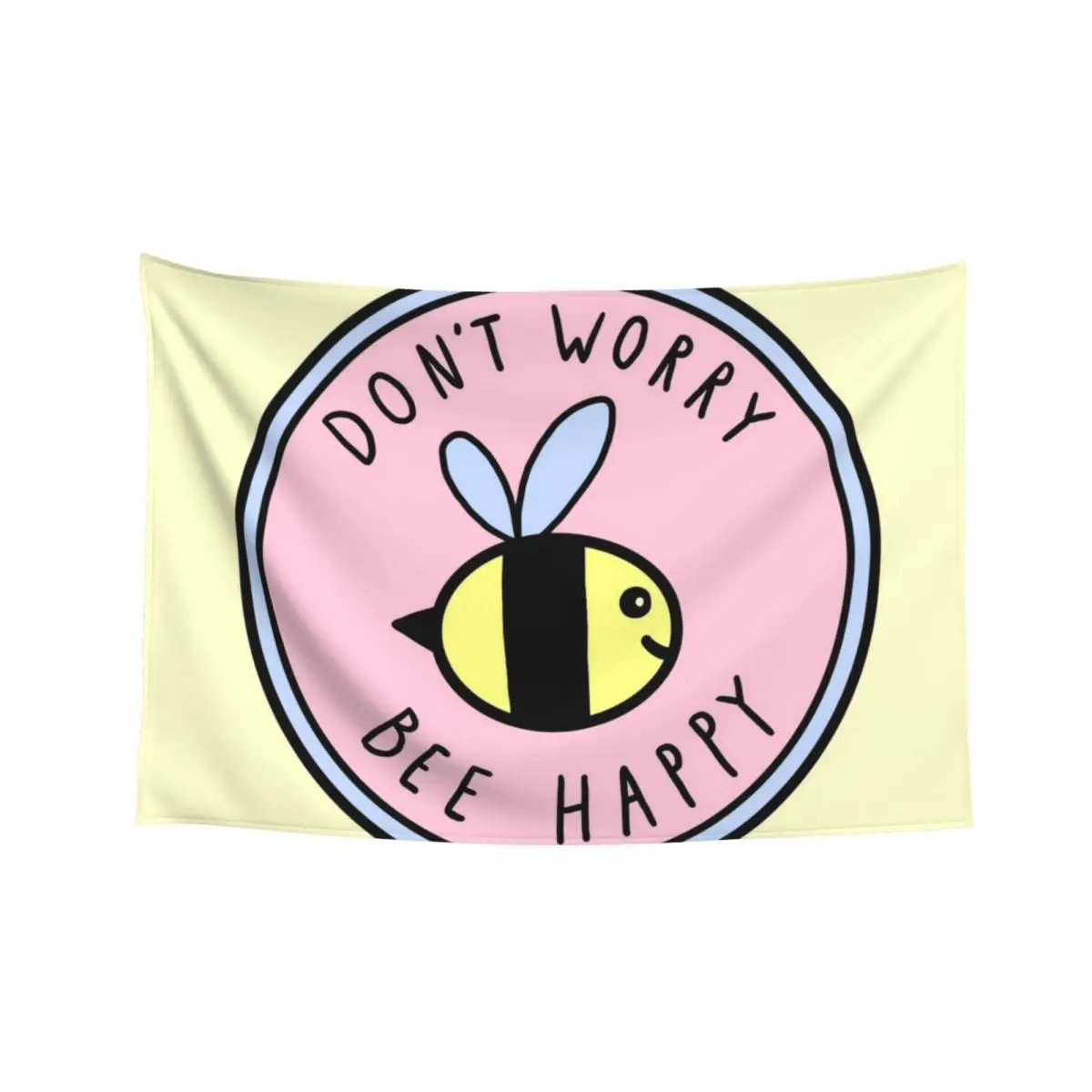 

Don't Worry Bee Happy Tapestry Wall Decoration Bed Room Decoration Home And Comfort Decor Bathroom Decor Tapestry