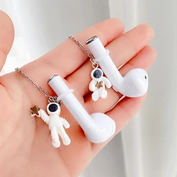 For Airpods Anti-Lost Chains Earphone Holder Clip Creative Astronaut Chains Lanyard for AirPods 1 2 3 Pro Wireless Headphone