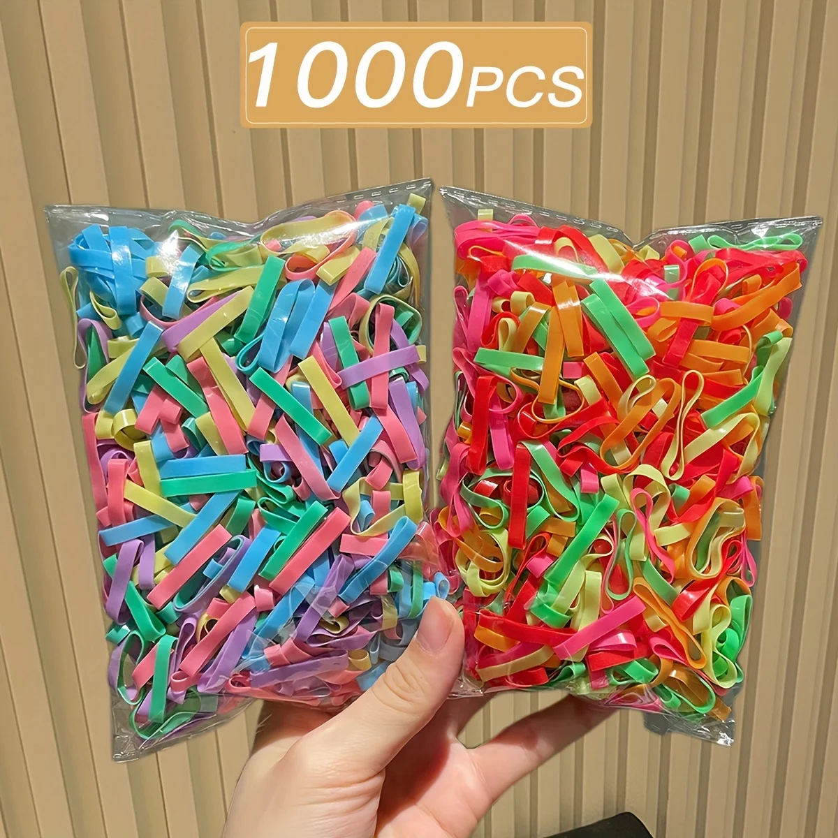1000PCS Seamless Hair Ties Pastel Colors Bulk Wholesale Elastic Bands for Women Hair Accessories