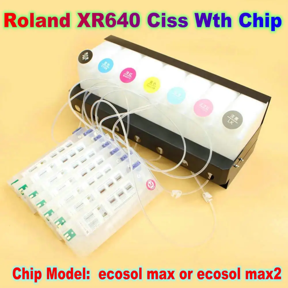 

CISS Kit for Roland XR640 Wth Auto Reset Chip Continuous Ink Supply System for Roland XR-640 Bulk Ink System With Permanent Chip