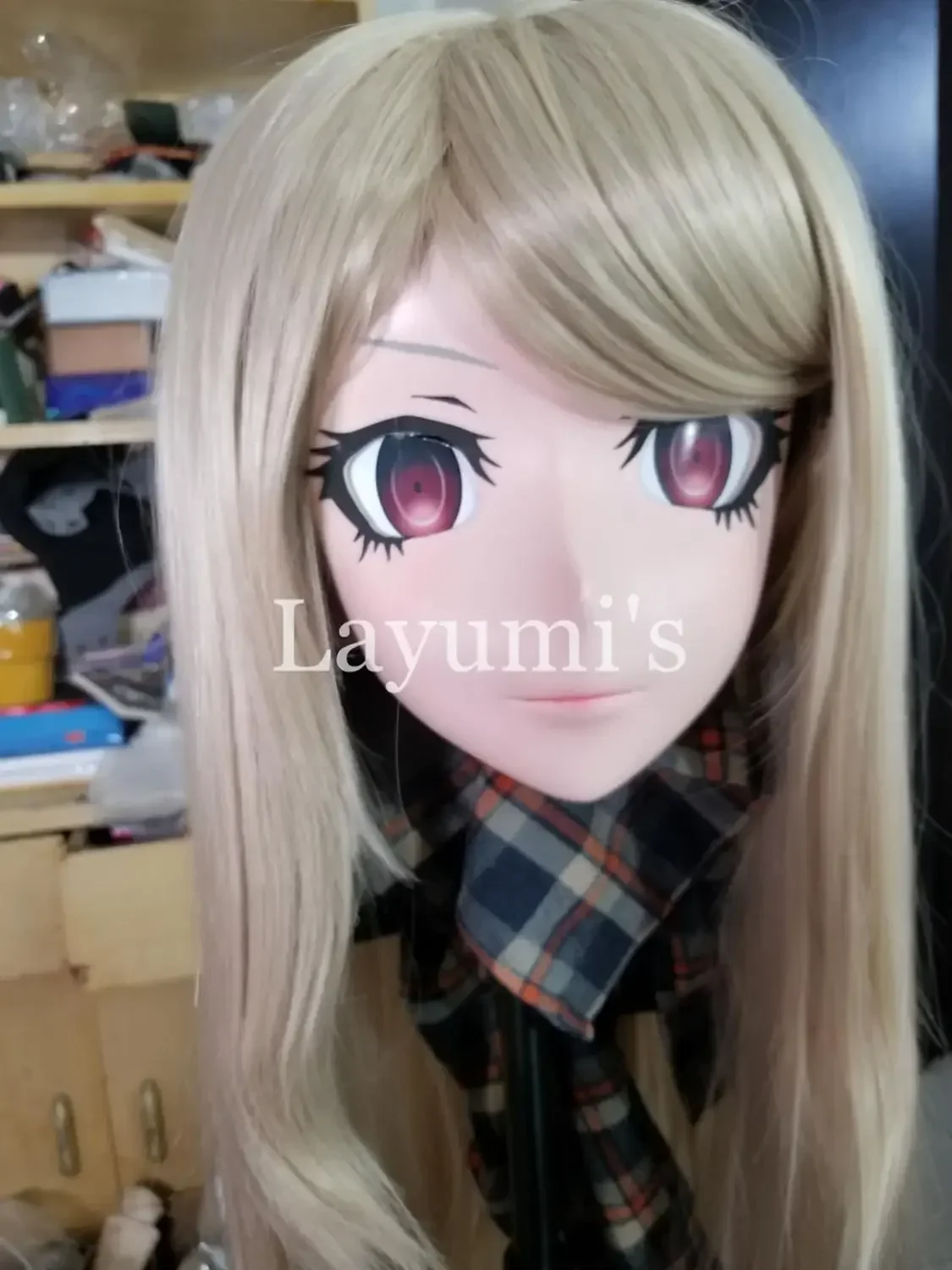 (JW-Mask06) Handmade Full Head Silicone Mask Masquerade Comics Crossdresser Doll Japan Cartoon Anime Girl Cosplay Kigurumi Masks