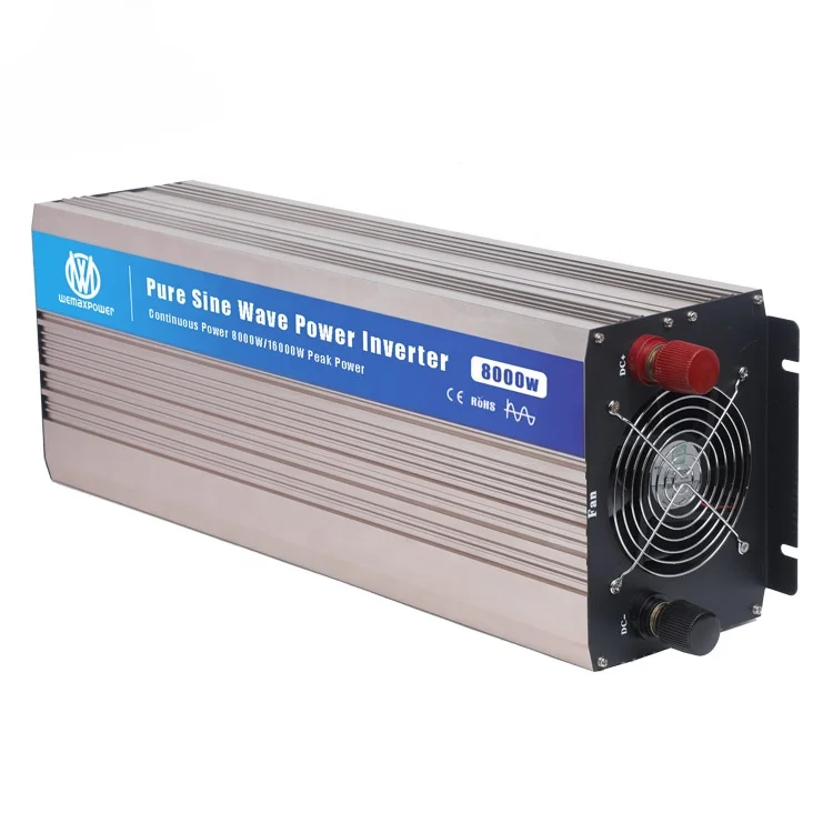 8000 Watt Solar Inverter 12v 24v 48v 60v 72v 96v to 220v 230v 240v 110v 120v 8kw DC to AC Pure Sine Wave Power Inverter