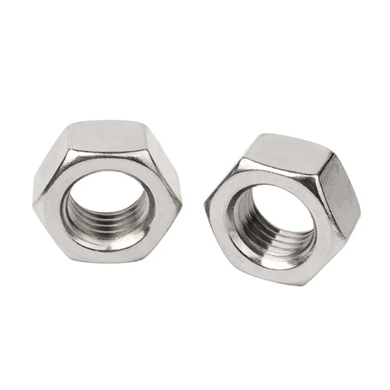 DIN934 304 A2-70 Stainless Steel M3 M4 M5 M6 M8 M10 M12 M14 M16 M18 M20 Left Hand Thread Reverse Opposite Hex Hexagon Nut