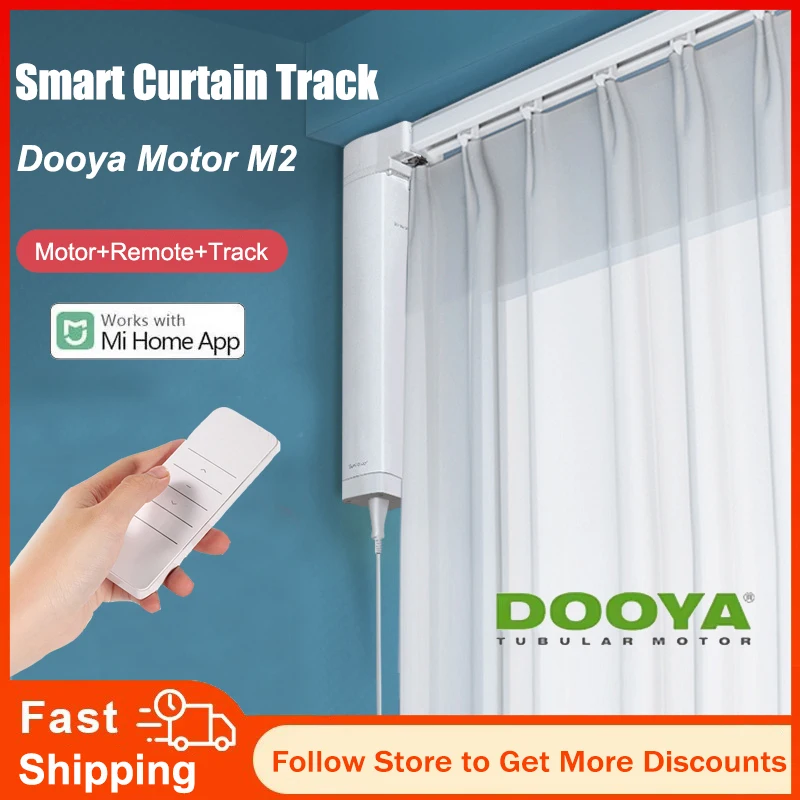 

Dooya Electric Curtain Track Cornice Set Smart Curtain Motor M2 with Remote Control Support Mi Home APP Motorized Rail System