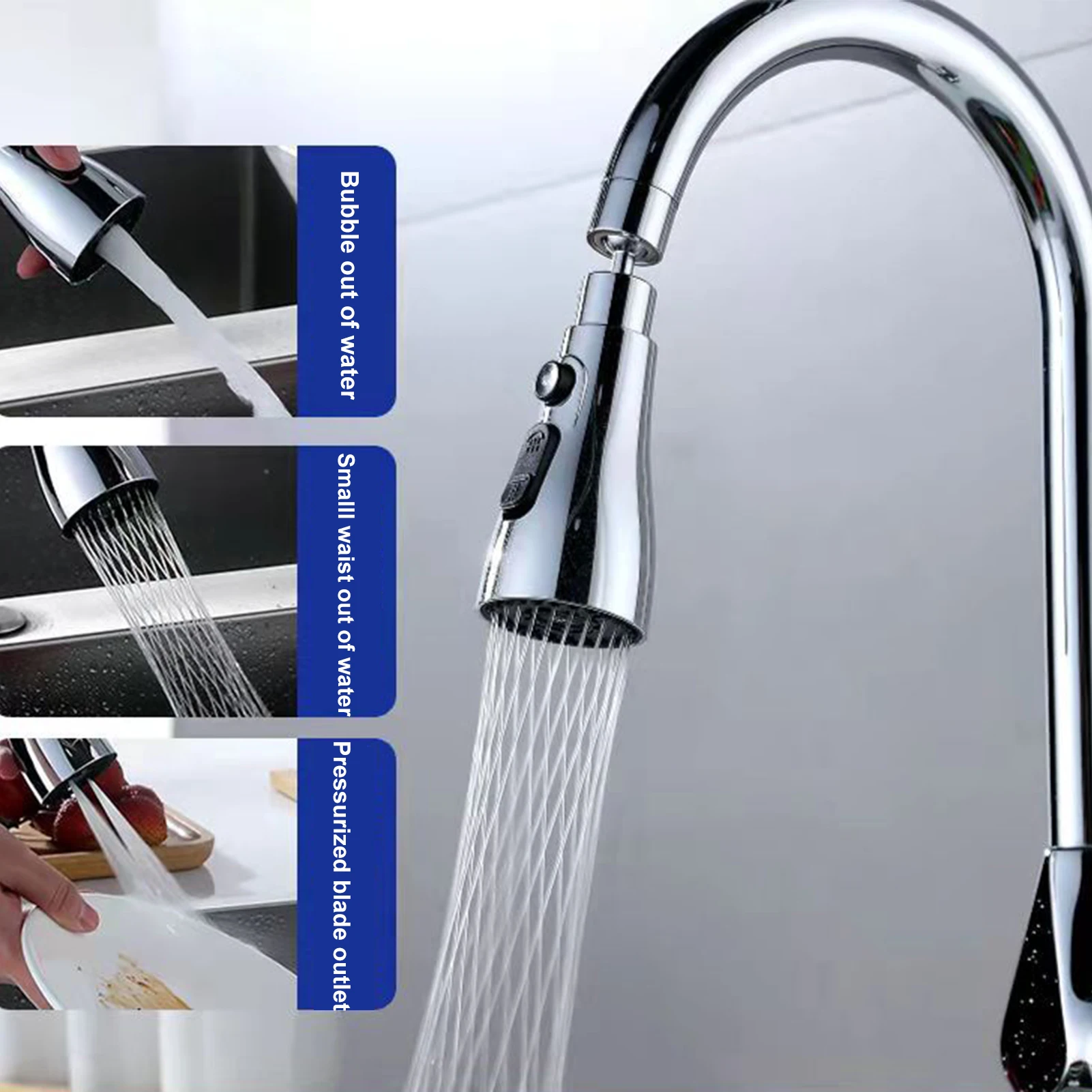 360 gradi universale filtro Splash rubinetto testa di spruzzo lavabo rubinetto Extender adattatore rubinetto da cucina ugello rubinetti flessibili spruzzatore