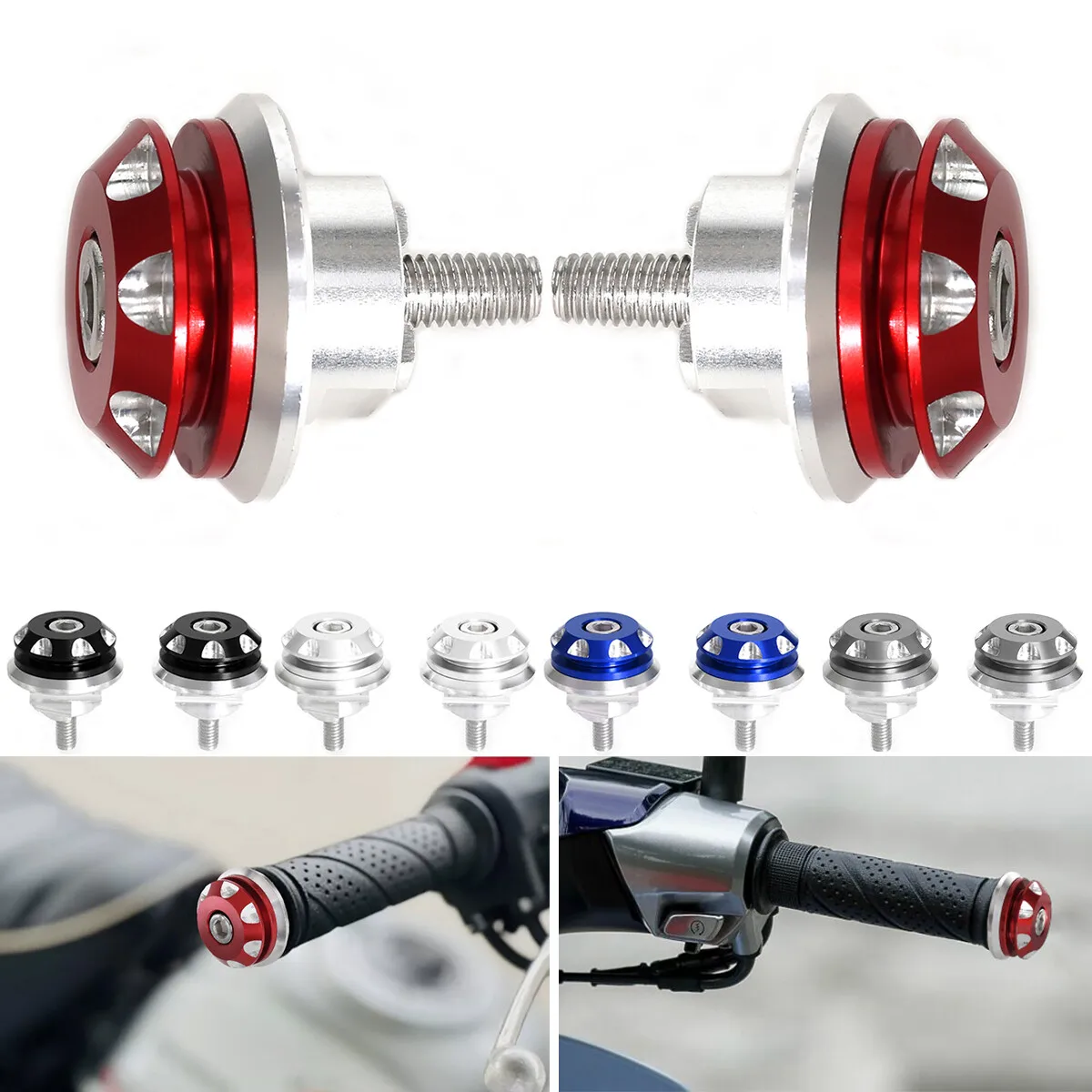 

3D CNC Handlebar Grips End Plugs FOR HONDA Grom 125 Monkey 125 Rebel 1100 3D CNC Handlebar Grips End Plugs