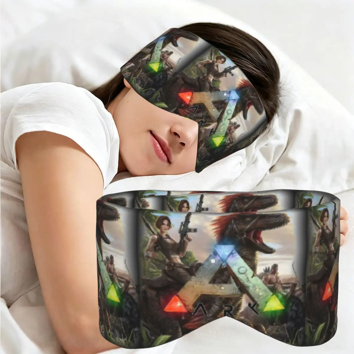 Day Gift Ark Survival Evolved Cool sleep mask Light Blocking Portable Eye Cover for Girls Boys Travel Party Eyeshade eyepatch