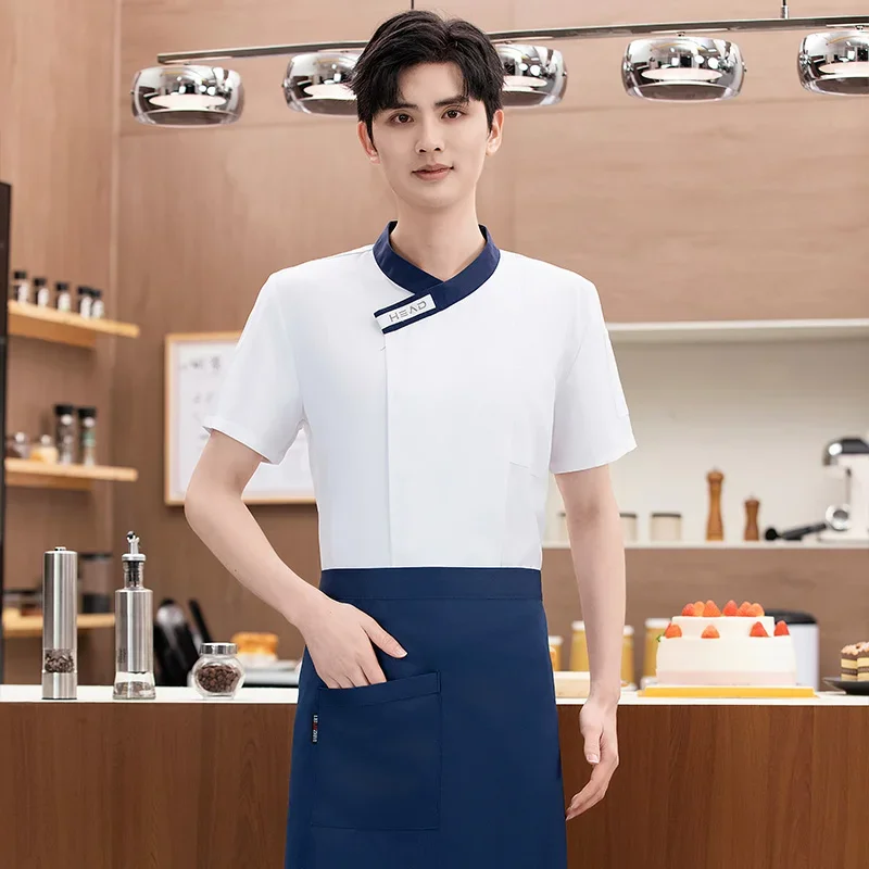 Uniforme de Chef transpirable, traje de cocina de malla, top Pizzaiolo, chaquetas de cocinero para restaurante, panadería, cafetería, camarero, camarera, abrigo de trabajo