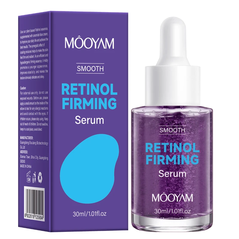 Retinol Facial Firming Serum 30ml Niacinamide Plumping Radiant Reduce Dullness Fine Lines Smooth Glossy Daily Facial Skincare