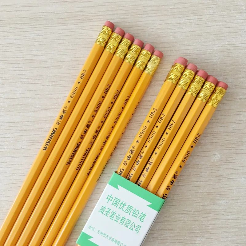 Creative Stationery Wayson Brand With Rubber HB Pencil Log Primary School Pencil Children's Prize Wholesale