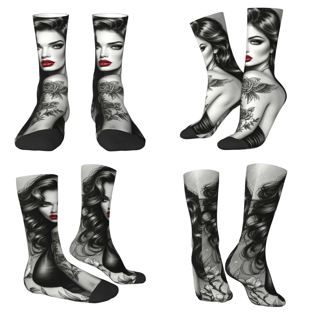 

Nostalgic Style Street Girl Socks Sweat Absorbing Stockings All Season Long Socks Accessories for Man's Woman's Birthday Present