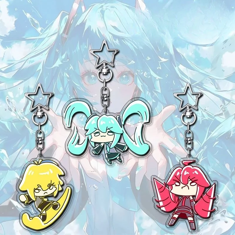 

New Key Chain Project Diva Anime Peripheral Student Backpack Cute Cartoon Ornament Fashion Keychain