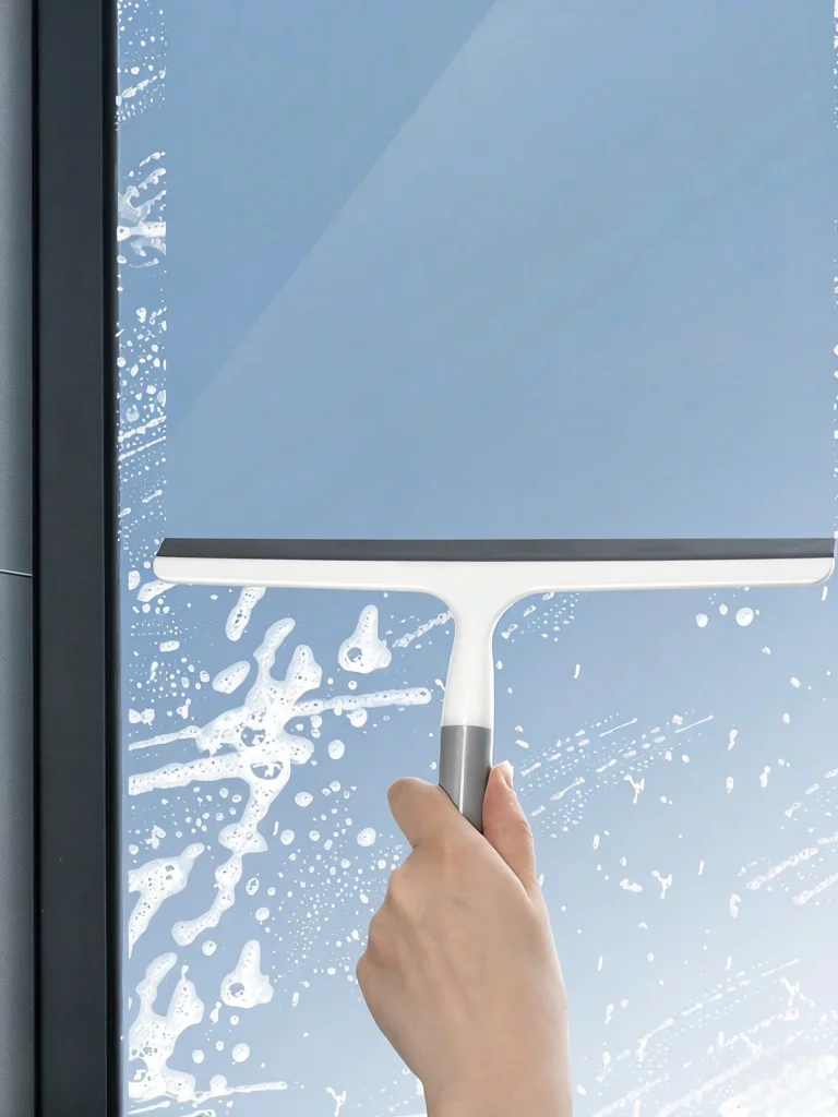Multipurpose Glass Window Squeegee Soft Silicone Blade No Streak Wiper Scraper for Car Windshield Bathroom Mirror Kitchen Stove