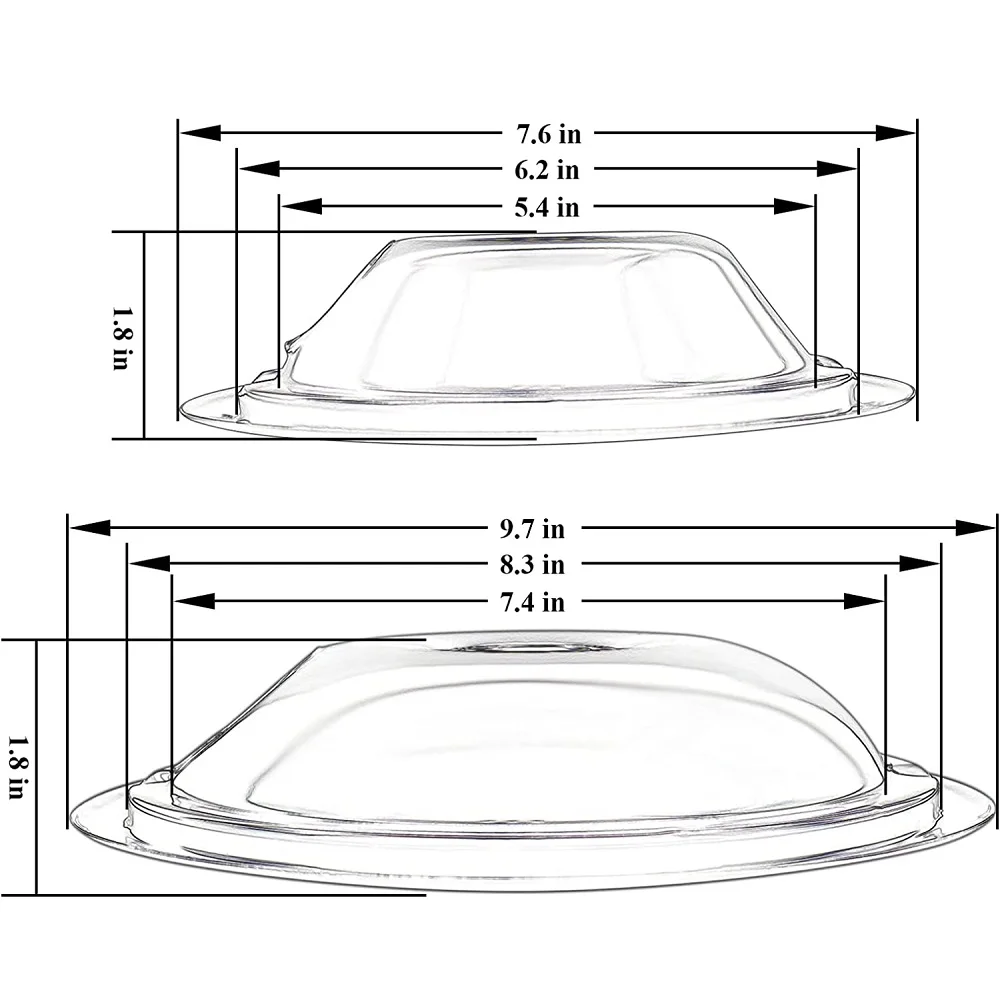 WB31M20 WB31M19 Porcelain Drip Pans for - 2 6-Inch and 2 8-Inch Pans 4 Pack (Sliver Porcelain)