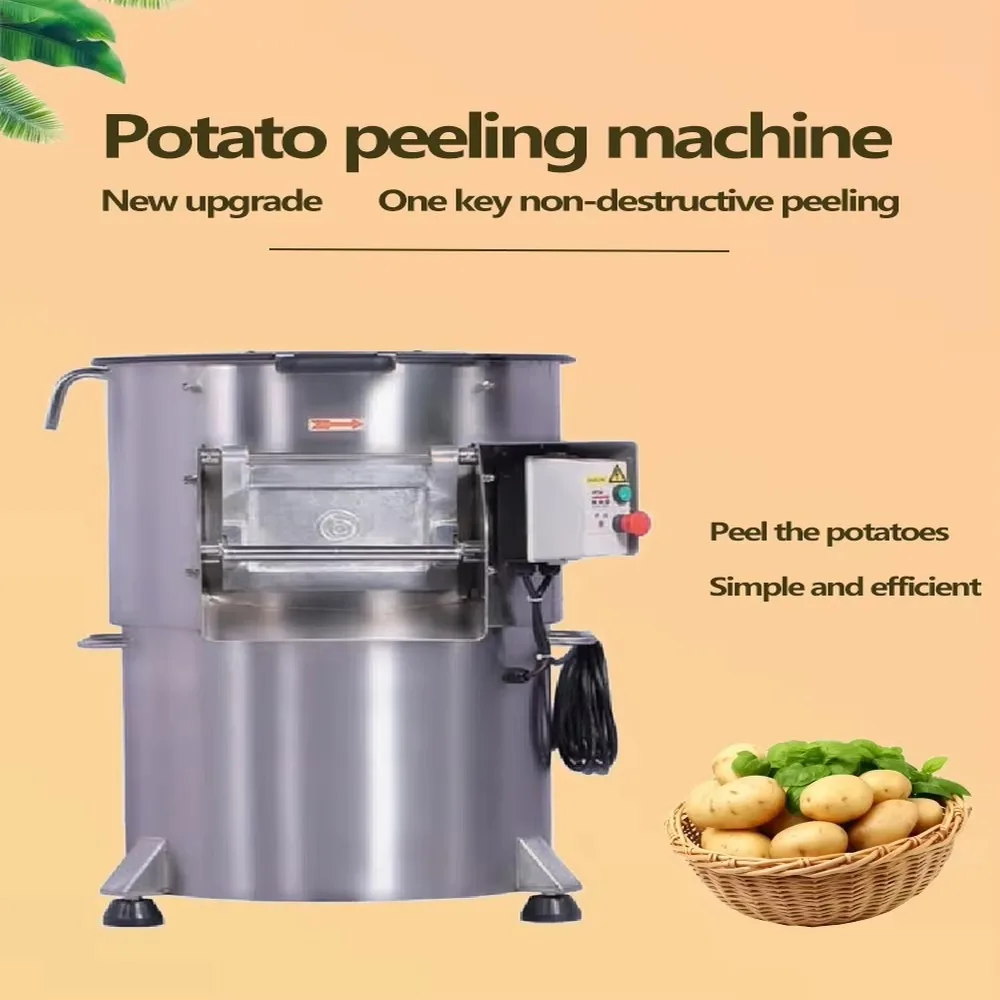Industrial Automatic Potato Peeling Cleaning Machine Electric Tater Washer Peeler for Restaurant Kitchen Fast Efficient