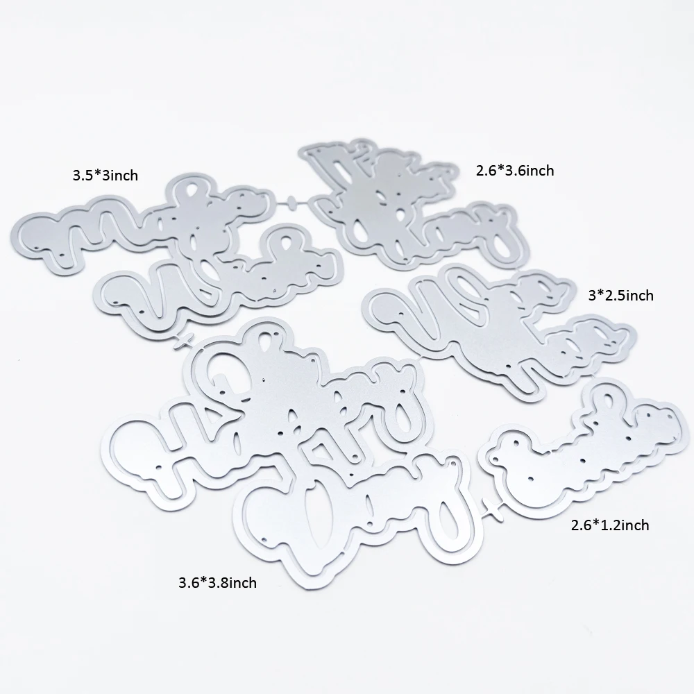 KLJUYP Birthday Sentiments Metal Cutting Dies DIY Scrapbooking/album Decorative Embossing DIY Paper Cards