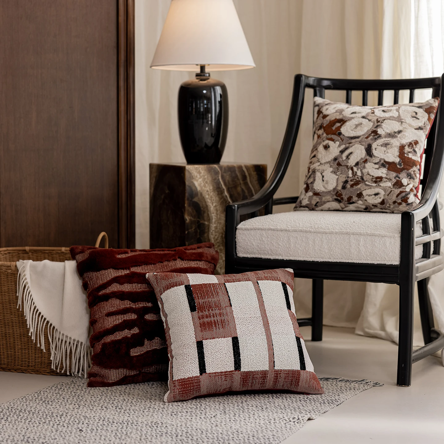 french-style-plush-pillow-fabric-sofa-backrest-cushion-soft-pack-waist-support-color-woven-tapestry-home-decorative-pillow