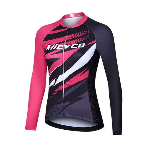 Imagen 2 del producto Jersey de ciclismo para mujer, ropa transpirable de manga larga para bicicleta de carretera, equipo de primavera y otoño, novedad de verano