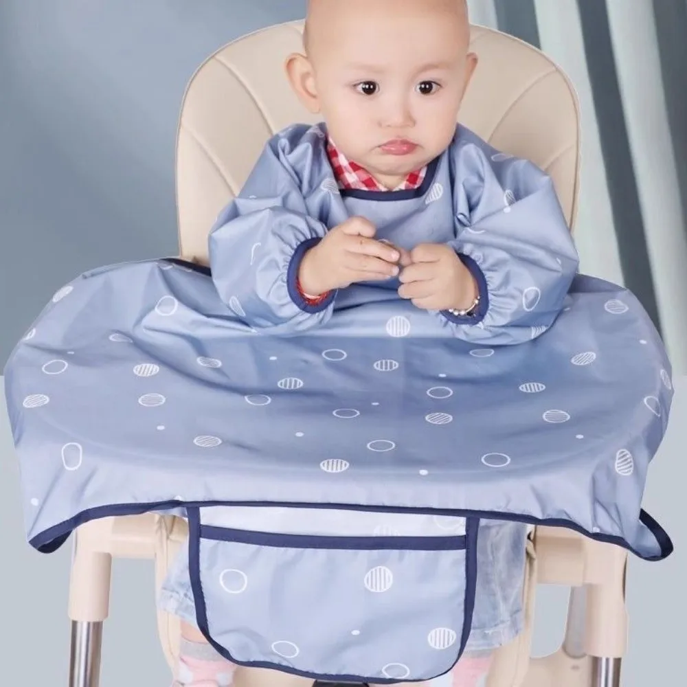 

Multi-Functional Waterproof Coverall Baby Bib Mess Proof Anti-Dirty Feeding Bib Polyester Quick-Dry Long Sleeves Bib Restaurant