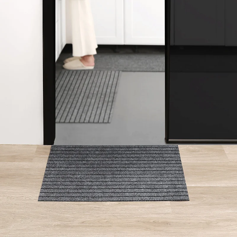 Modern Minimalist Square Floor Mat – Durable, Stain/Fade Resistant, Non-Slip Rubber Backing, Machine Washable for Indoor/Outdoor