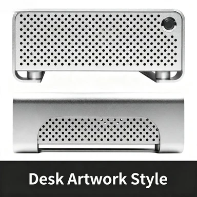 MGP All Aluminum Compact ITX Chassis, DC‑ATX PSU, Slim Horizontal Integrated‑Graphics PC Shell