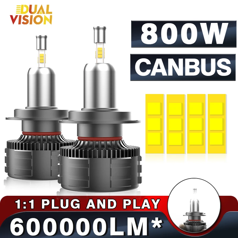 

3D 360 H7 Светодиодные лампы CANBUS для фар H4 H1 H11 9005 9006 HB3 HB4 9012 Турболампы 6000K Автоматические лампы Противотуманные фары для линз 12 В 24 В